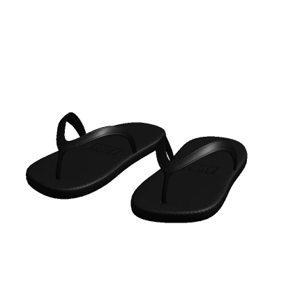 Black Summer Slippers