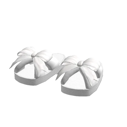 Cute White Bow Sandals