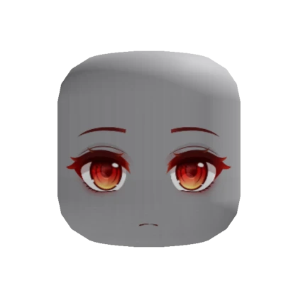 Serious Kawaii Red Autumn Fall Anime Eyes