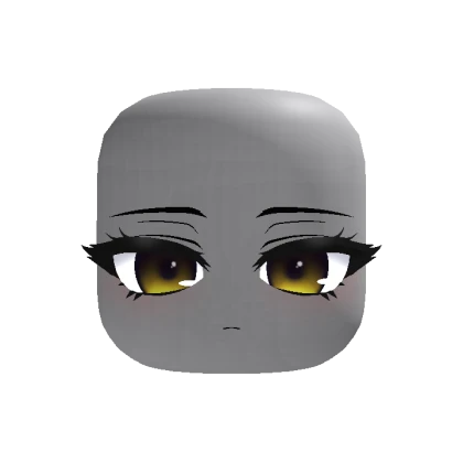 Animated Cute Tired Chibi Face - Yellow