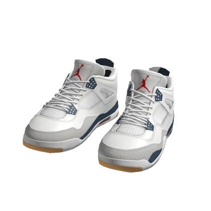 Jordon 4s White and Blue