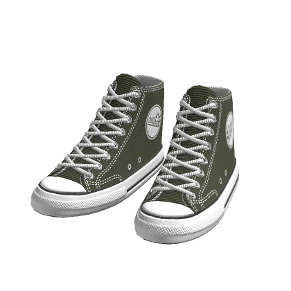 Green Canvas Shoes