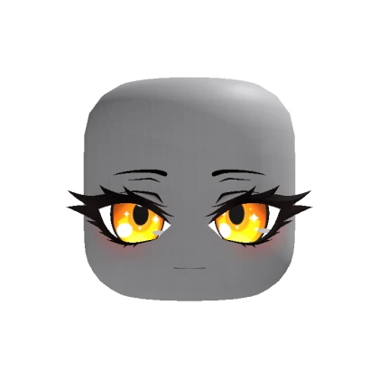 Animated Cute Chibi Face - Orange