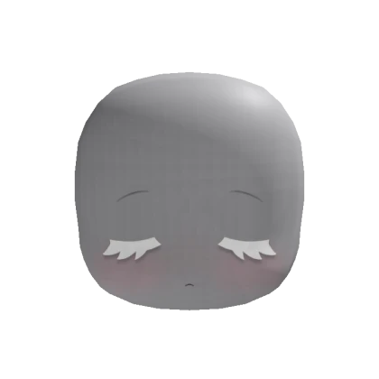 sweet sleeping chibi face (white)
