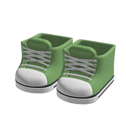 canvas shoe hightop green