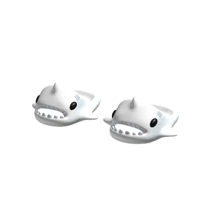 3.0 Shark Slippers White Summer Cute Baby Cutesy