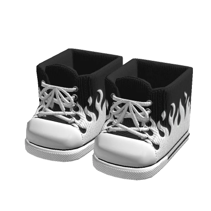 White Fire Canvas Shoes