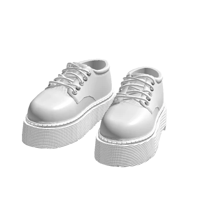 White Platform Loafers