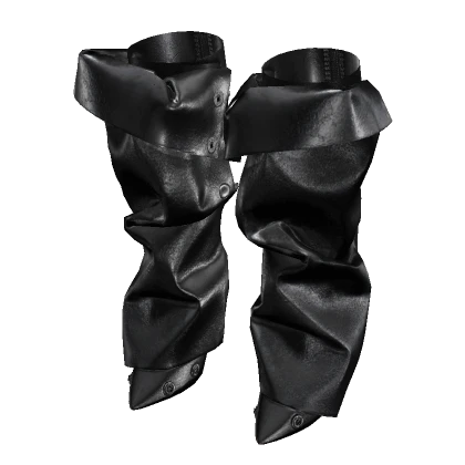 Baggy Black Snap Leather Boots (It Girl)