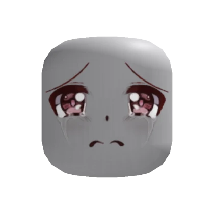 Sad Teto Crying Face (recolorable)
