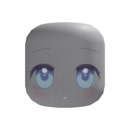 Cute Pastel Chibi Face (Blue)