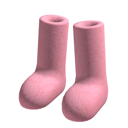 Boots Fuzzy Pink Furry Fur Winter Wool Shoes Y2K