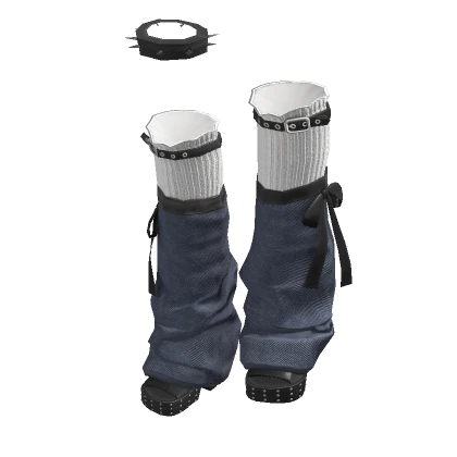 BB KPOP aespa Dark Denim Platform Warmer Boots