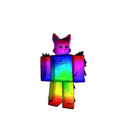 Fluffy Space Cat {Rainbow}