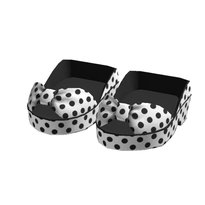 ✨ White Polka Dots Heels 3.0 Vintage Shoes