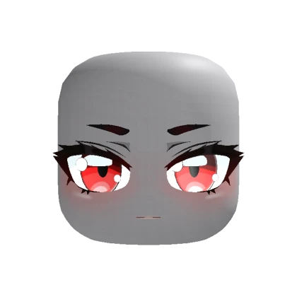 Cute Chibi Anime Face - Red