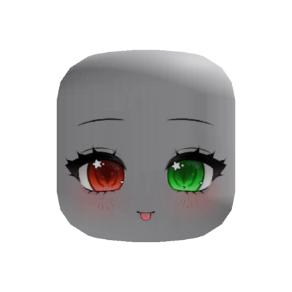 Red&Green Christmas Bleh Chibi Face (Recolorable)