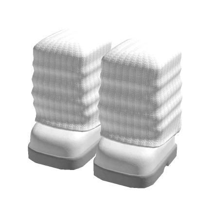 White Platform Shoes With Leg Warmers