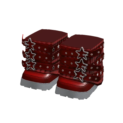 Y2K Starry Shoes Red