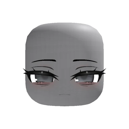 Animated Cute Chibi Tired Sleepy Face - Grey