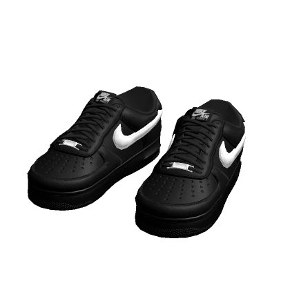 Black air forces / White Tik