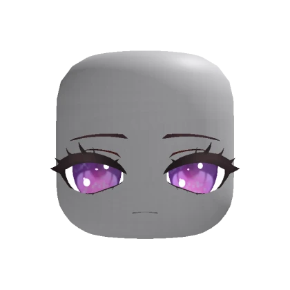 Animated Chibi Doll Sleepy Face - Purple