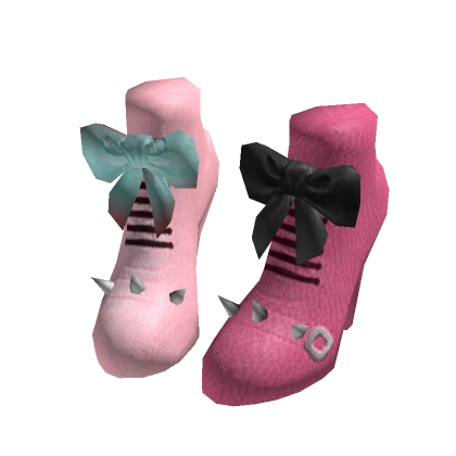 ✨Cool Stud Bow Ankle High Heel Boots-Two Tones