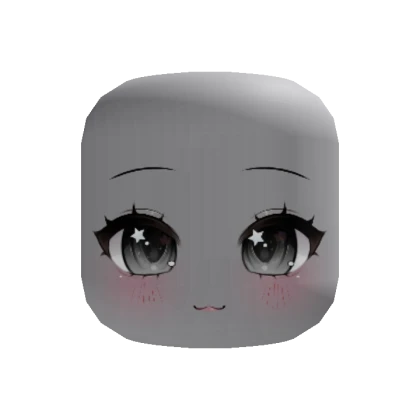 kawaii happy Y2K star chibi face (recolorable)