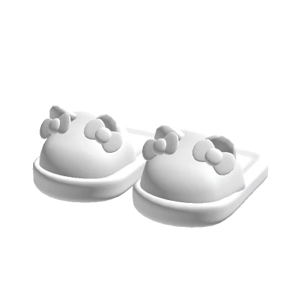 White Kitty Slippers