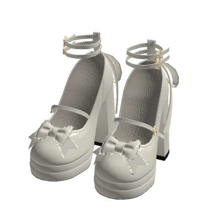 ♾️ White goth doll platform shoes