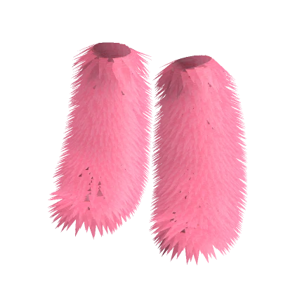 pink chunky fur boots