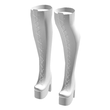 Model Doll Emo Boots White