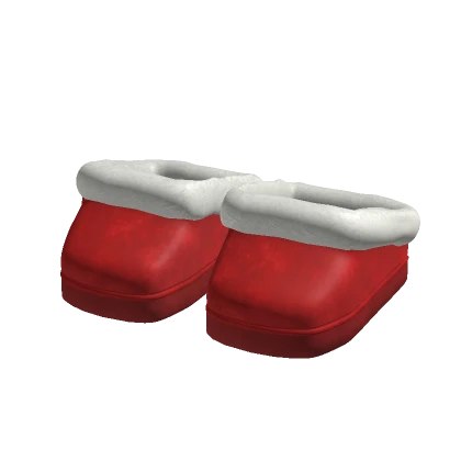 fluffy slipper shoes boots red