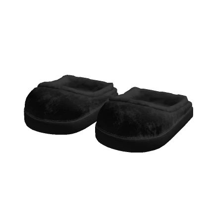 3.0 Y2K Cozy Black Slippers