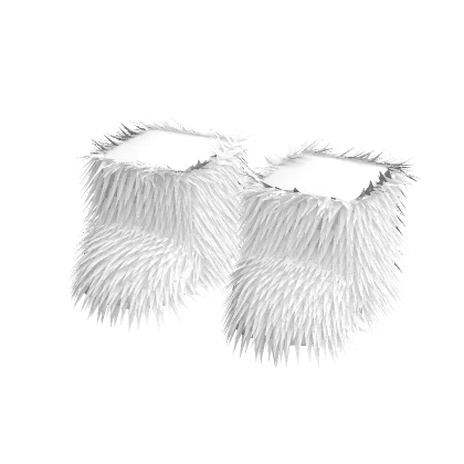 white fur boots