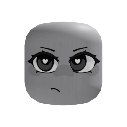 Cute Heart Eye Annoyed Girl Face