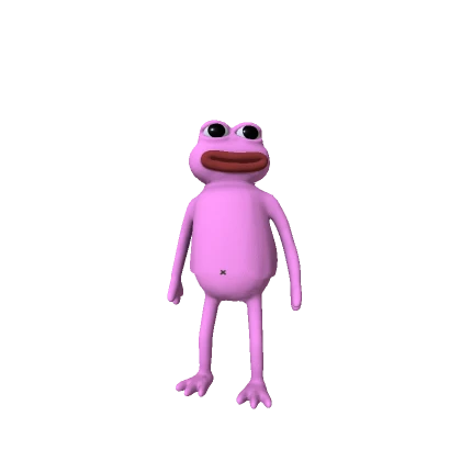 Pink Meme Frog