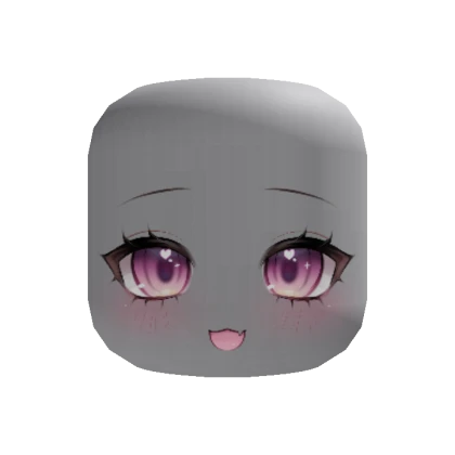 pink lovestruck happy chibi moe face (recolorable)