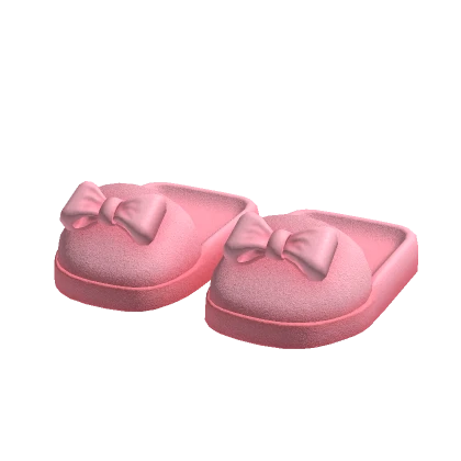 Pink Glam Bow Slippers