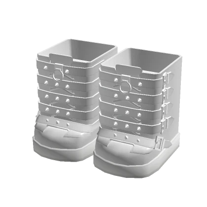 Spikey White Emo Goth Boots
