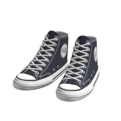 Navy Blue Canvas Shoes