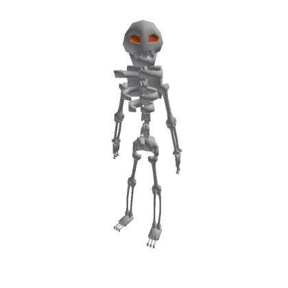 Recolorable Skelly With Orange Eyes