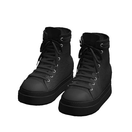 Black High Canvas Sneaker