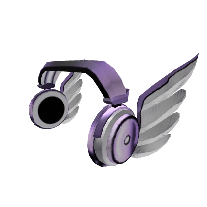 Lavender Feathered Headphones