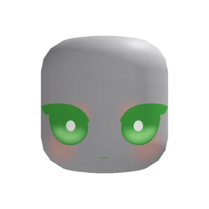 🍀Animated Calm Chibi Green Eyes Face