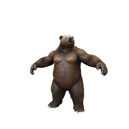 Buff Muscle Bear 🐻 Funny Troll Meme Animal