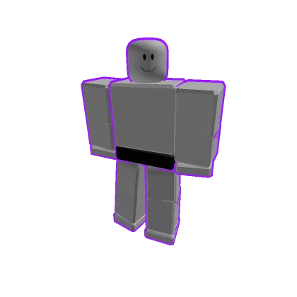 Purple R15 Blocky Outline Avatar