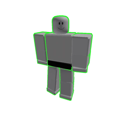 Green R15 Blocky Outline Avatar