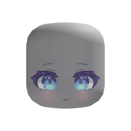 Happy Chibi Gacha Eyes Face (Blue)