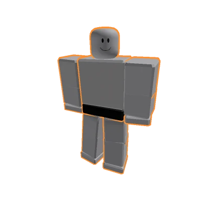 Orange R15 Blocky Outline Avatar